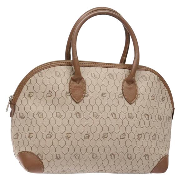DIOR Honeycomb Canvas Hand Bag Pvc Beige - Picture 1 of 12